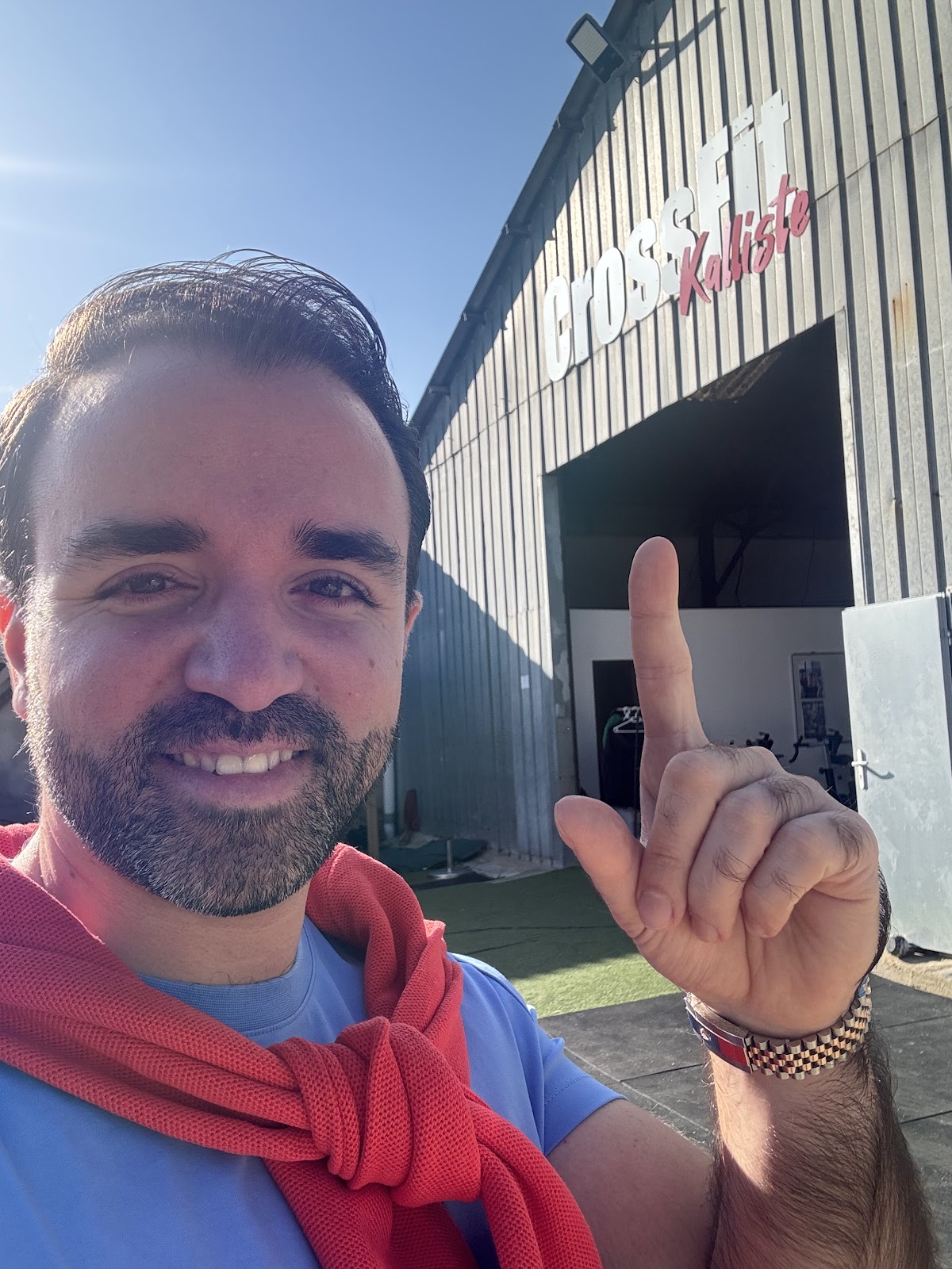 Pierre Tiab avec des gérants de salle de sport