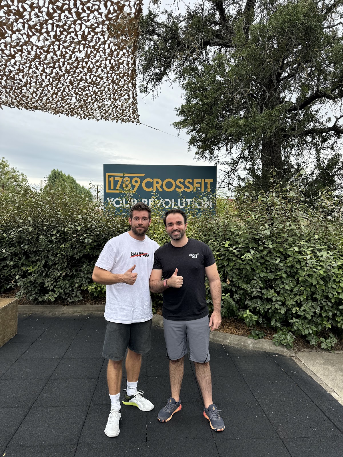 Pierre Tiab avec des gérants de salle de sport